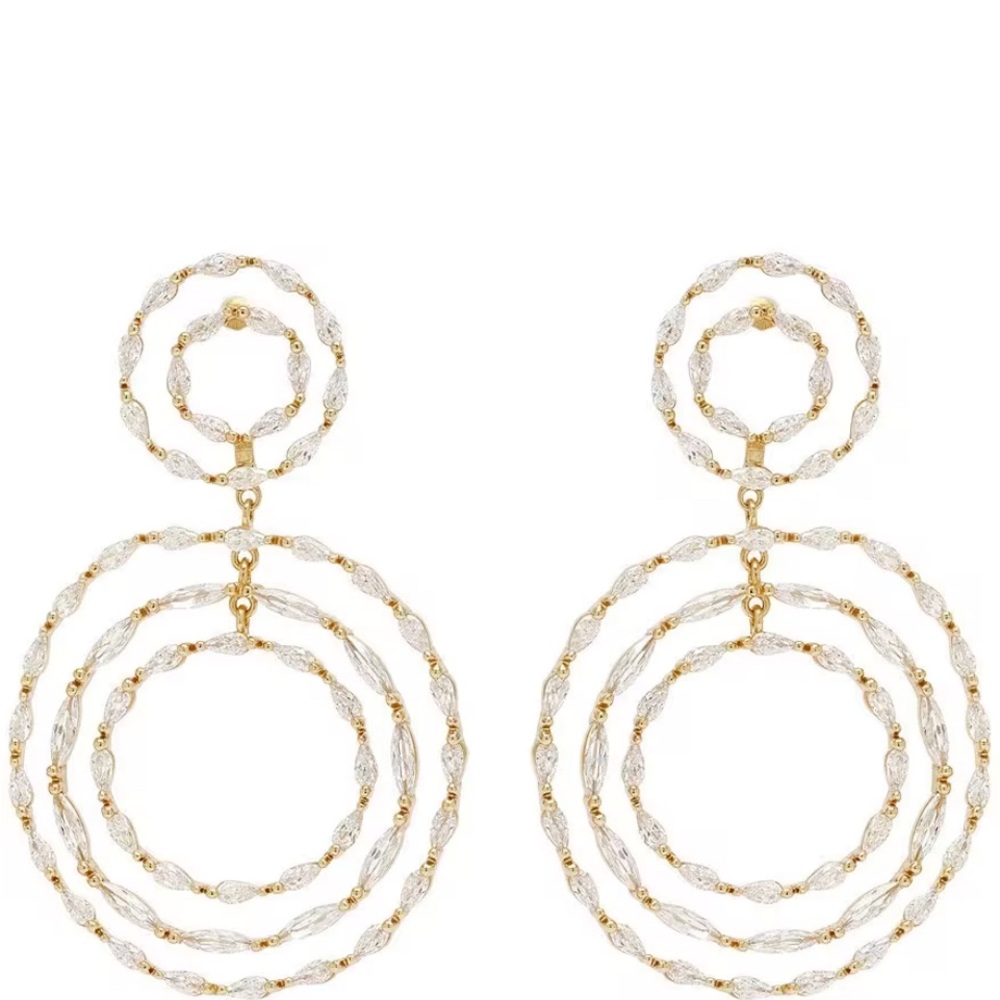 Lillian Glass Crystal Drop Earrings by Mignonne Gavigan